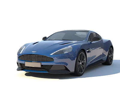Blue Luxury Sports Car With Sleek Body Black Wheels And Modern Design 3d model