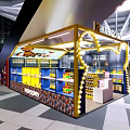 Keeppley Mall Shop With Yellow Frame Light Strips Shelves And Product Displays
