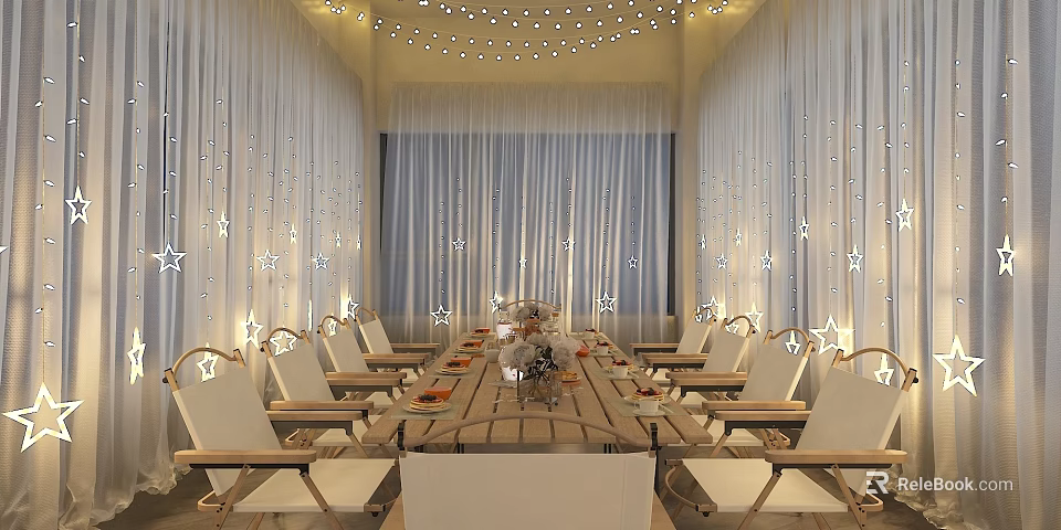 Hotel Mahjong Room Featuring Spacious Layout Comfortable Chairs And Elegant Decorative Lighting 3d model 