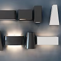 Modern Black And White Wall Lamps With Various Shapes For Home Lighting Decor