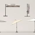 Outdoor Standing Patio Umbrella Collection With Foldable Styles And Neutral Colors