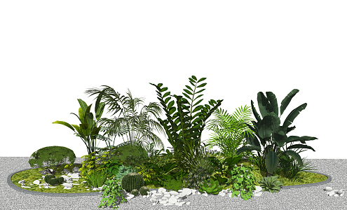 Modern shrub landscape sketch plant shrub 3d model