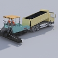 Asphalt paver road paver road construction 3d model