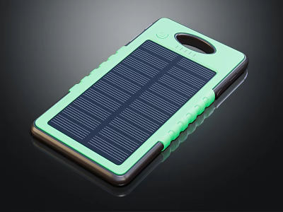 Light Green Phone Case With Solar Panel And Anti Slip Design For Mobile Devices 3d model