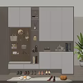 Entryway Modern Shoe Cabinet With White Design Multiple Compartments Hooks And Shoe Storage