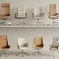 Modern Office Chairs In Brown Beige White With Stylish Designs And Rolling Wheels
