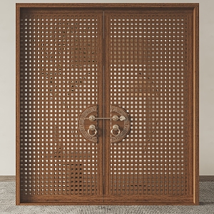 Quiet double door sliding door 3d model