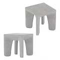 Modern Concrete Coffee Tables With Minimalist Design And Different Sizes 3d model