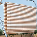 Outdoor Stainless Steel Clothes Drying Rack With Clothes And Bedding
