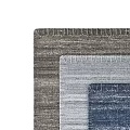 Square Area Rugs Brown Light Gray Navy Blue Striped Pattern Home Decor 3d model