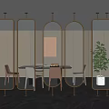 Screen Partition Glass Partition Changhong Glass Screen Partition Partition Wall Partition Guest Restaurant Partition 3d model