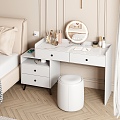 Modern Light Luxury Bedroom Dressing Table Decorative Cabinet 3d model