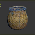 Yellow Handwoven Basket With Handle For Daily Use Decorative Storage And Petals