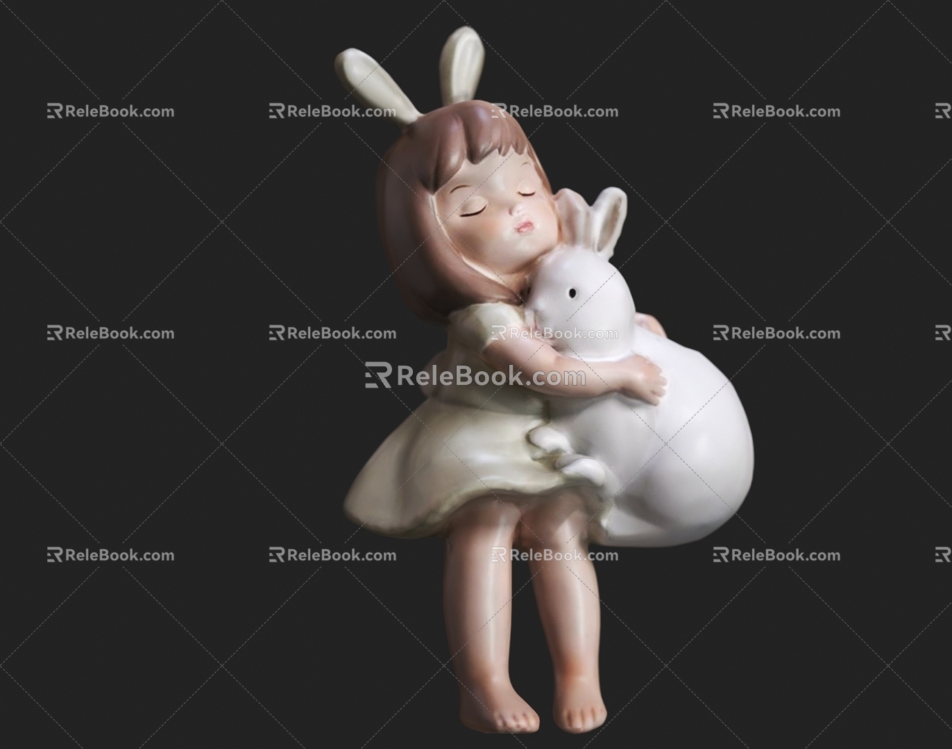 Decorations Ornaments Holding Rabbit Girl Home Decoration Ornaments Ornaments 3d model