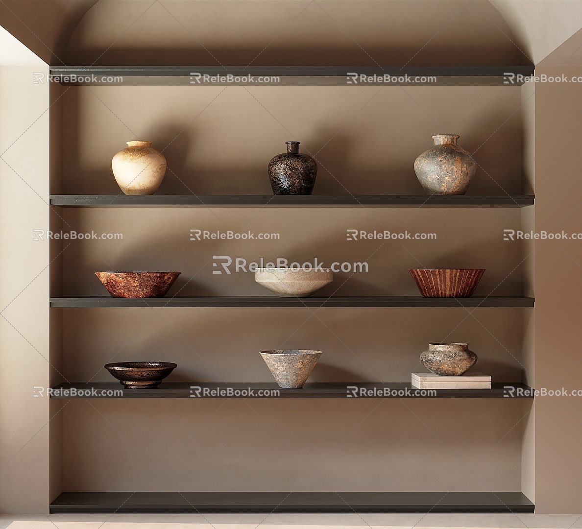 Quiet Wind Pottery Pot Plate 3d model