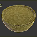 Vintage Golden Round Metal Bowl With Intricate Patterns For Home Use