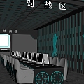 Modern Internet Cafe Technology Sense Internet Cafe Internet Cafe Internet Cafe Hall Technology Internet Cafe E-Competition Internet Cafe 3d model