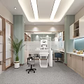 Modern Hospital Outpatient Clinic Interior With Medical Equipment Office And Natural Light