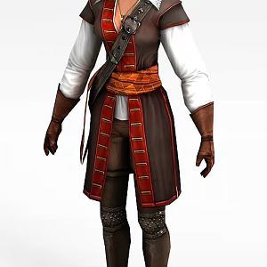 Future female warrior 3d model