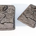 Stone Wood Decorative Slabs With Natural Cracked Texture For Interior Design