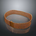 Luxury Gold Mesh Belt With Metallic Buckle And Modern Elegant Design 3d model