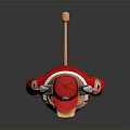 Cartoon Bull Character In Red Jacket With Logo Cap Horns And Shiny Shoes