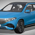 Blue Mercedes SUV Exterior With Modern Design And Stylish Wheels