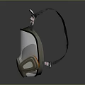 Firefighting Equipment Gas Mask with Adjustable Head Straps Transparent Face Shield and Orange Filters