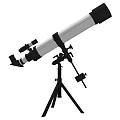Inflatable Telescope Model With White Black Tube And Tripod Stand For Outdoor Decoration