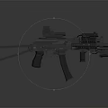 Modern Tactical Assault Rifle with Scope Flashlight and Handguard Design 3d model