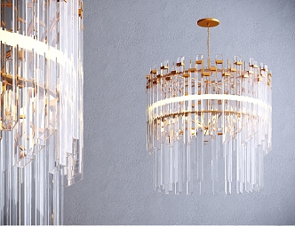 Modern crystal chandelier 3d model