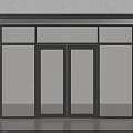 Modern Interior Double Doors With Glass Panels And Dark Metal Frame