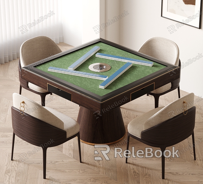 Modern Mahjong Table and Chair Mahjong Table Chess and Card Table Leisure Chair model