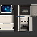 Advanced Modern Medical Laboratory Equipment With Digital Display And Control Panel Modules 3d model