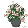 Blue Vase With Pink Roses And Green Leaves For Home Decor Arrangement