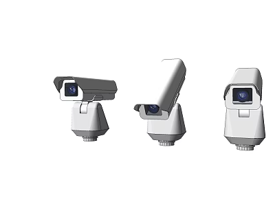 Projection Monitoring Security Cameras Three Different Designs For Home Office Surveillance 3d model