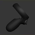 Ergonomic Black VR Controller For Computer Gaming With Interactive Buttons