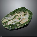 Realistic 3D Terrain Model With Green Vegetation Water Bodies And Natural Landforms