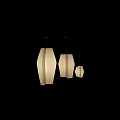 Modern White Fabric Geometric Pendant Lights In Multiple Sizes For Home Decor