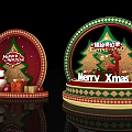 Christmas New Year Themed Photo Spot with Christmas Tree Snowman and Gift Boxes