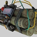 Realistic next generation time bomb HD bomb blasting grenade military weapons explosives 3d model