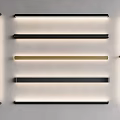 Modern Linear Wall Lamps with Black and Gold Sleek Design Wall Mounted Illuminated Strips