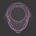 Fierce Game Film Character 3D Head Model With Detailed Facial Features And Strong Jawline