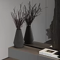 Modern Entryway Hallway Interior Design With Textured Wall Console Table And Decorative Vase 3d model
