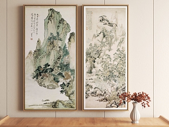 New Chinese Decorative Painting Landscape Hanging Painting 3d model