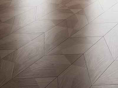 Modern Geometric Wood Flooring With Natural Grain And Interlocking Patterns 3d model