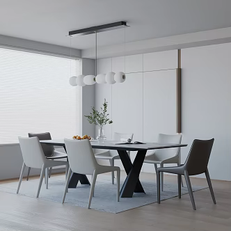 Modern table combination 3d model