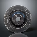 High Performance Metallic Brake Disc With Slotted Design And Vented Holes 3d model