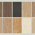 Wooden Flooring Sample Collection Featuring Various Colors And Different Textures 3d model
