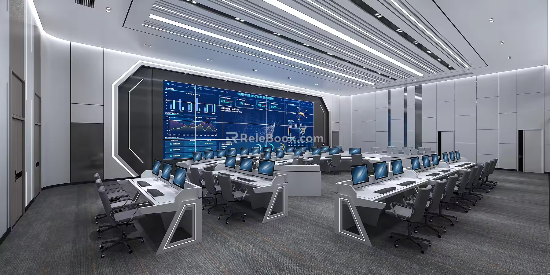 Big Data Monitoring Room 3d model